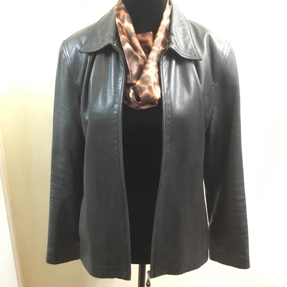 My Weekend Clothes black genuine leather jacket - Picture 5 of 15